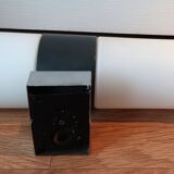 Large vintage cylindrical mid-century wall light.