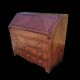 Commode toscane ancienne, époque Louis XVI, fin XVIIIe siècle, placage de n