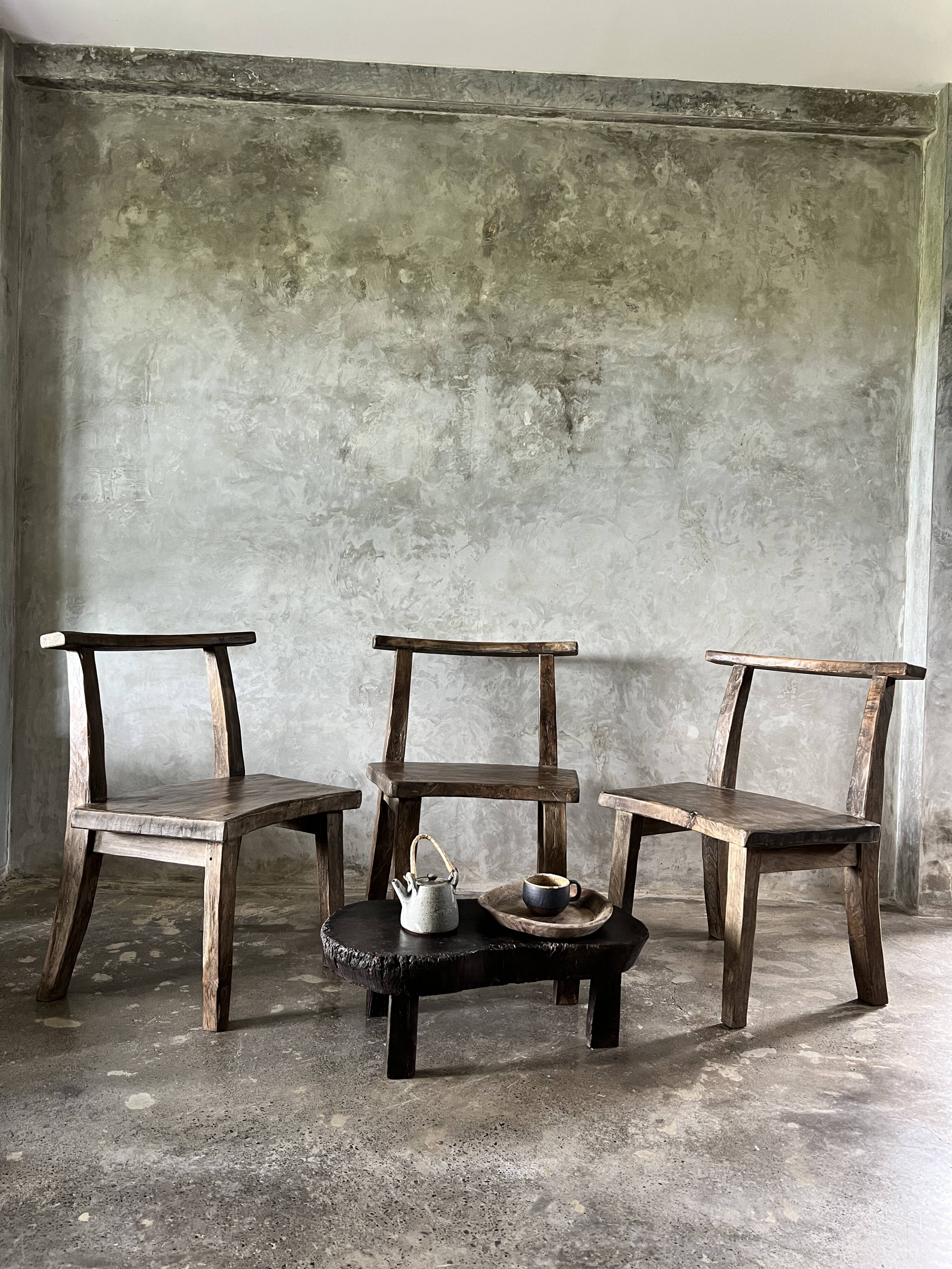 Large old teak chair or armchair H84 L60