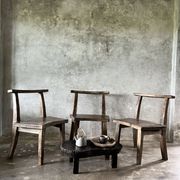 Large old teak chair or armchair H84 L60