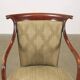 Vintage armchair in fabric and wood with armrests, design Italy 1950s-1960s