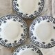 4 vintage soup plates iron earth Saint-Amand - Jane model