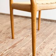 Fauteuil rare modèle 62 par Niels O. Møller en chêne, Danemark