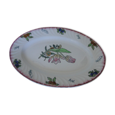 LARGE OLD OVAL DISH of LONGWY Model MARSEILLE