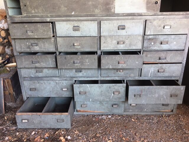 Furniture of trade old metal and wood industrial style