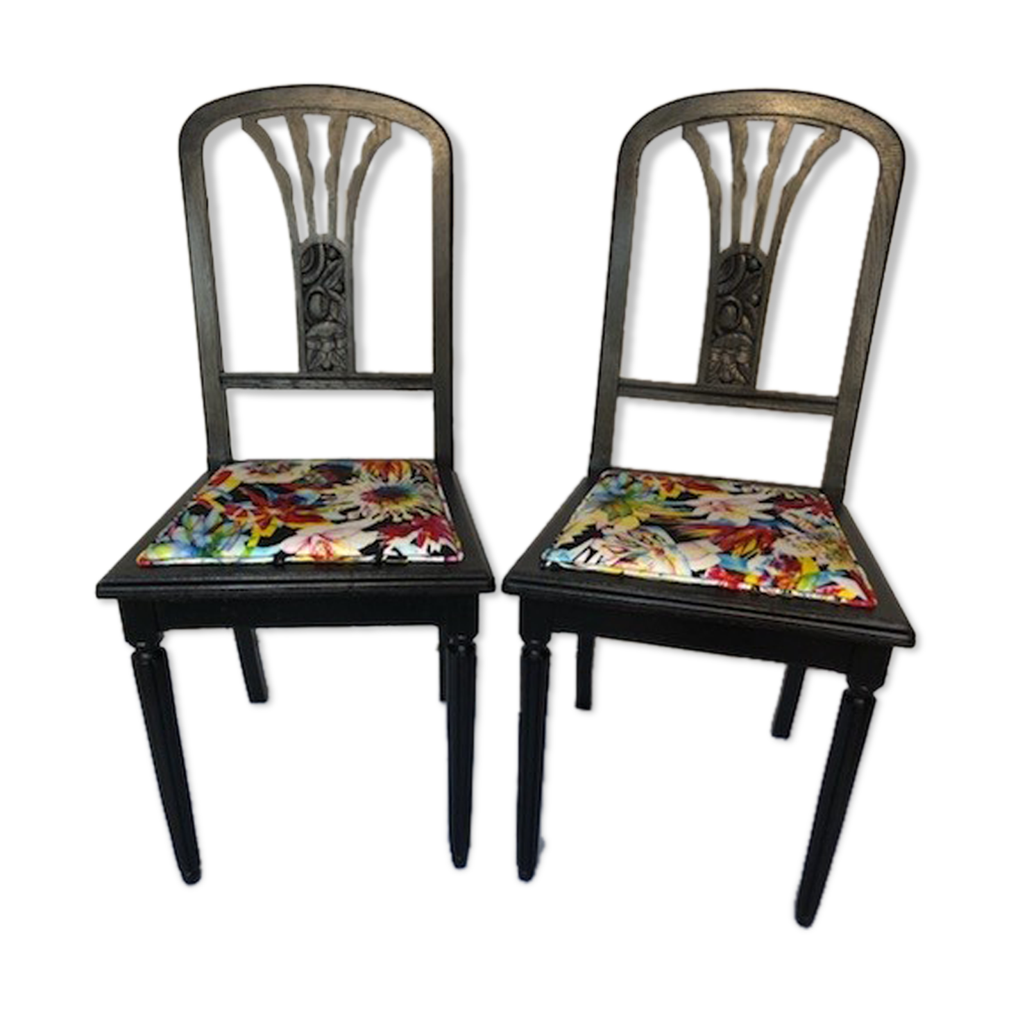 Art deco chairs jean paul gaultier fabric