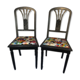 Chaises art déco tissu jean paul gaultier