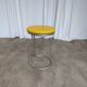 Vintage Yellow Bar Table: Chrome Bauhaus Style, 1970s High Coffee Table