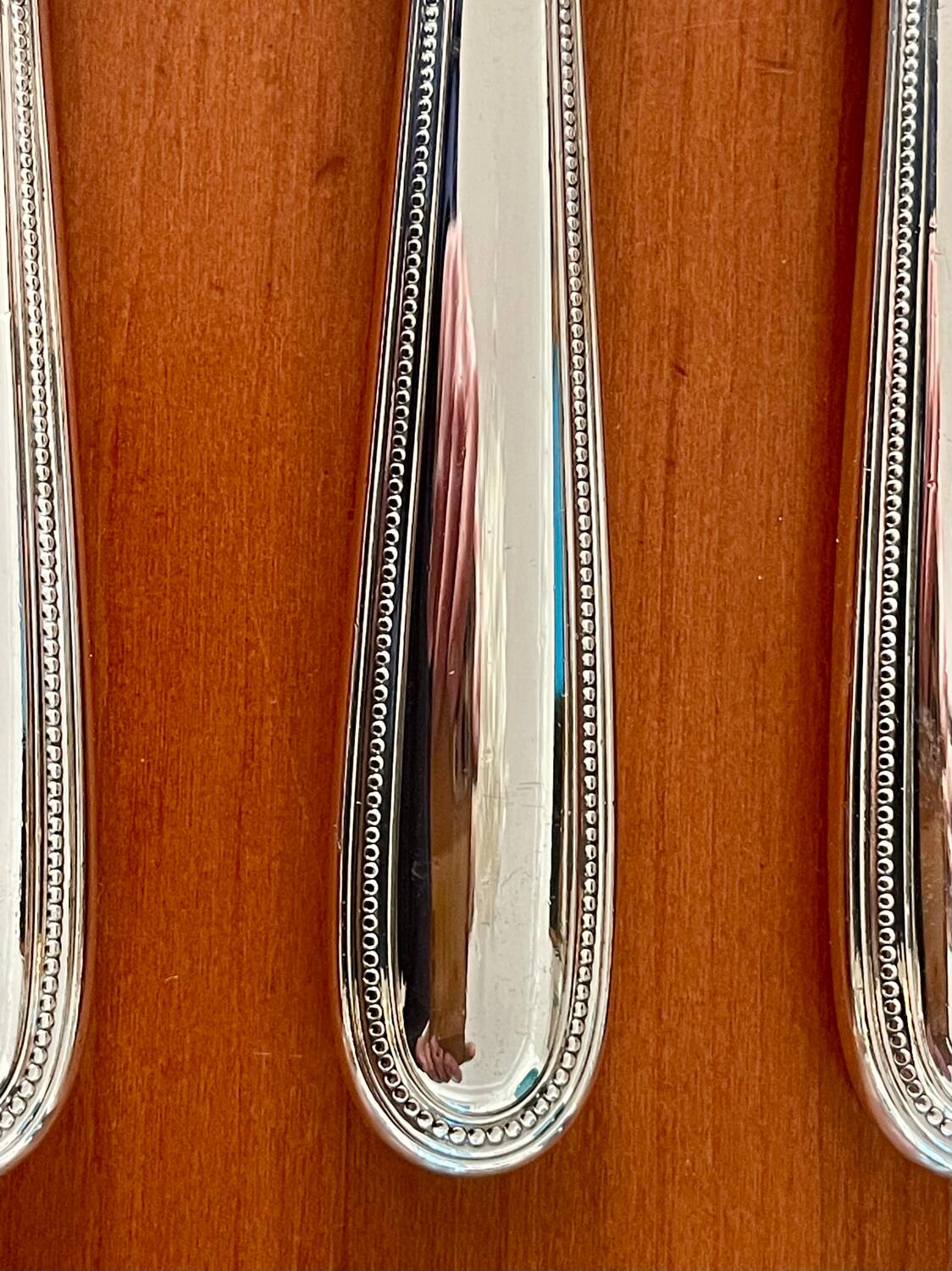 Christofle Perles 12 Table Knives 24.5 cm