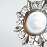 Chrome-plated metal valet tray with seashell and starfish motifs, 1980