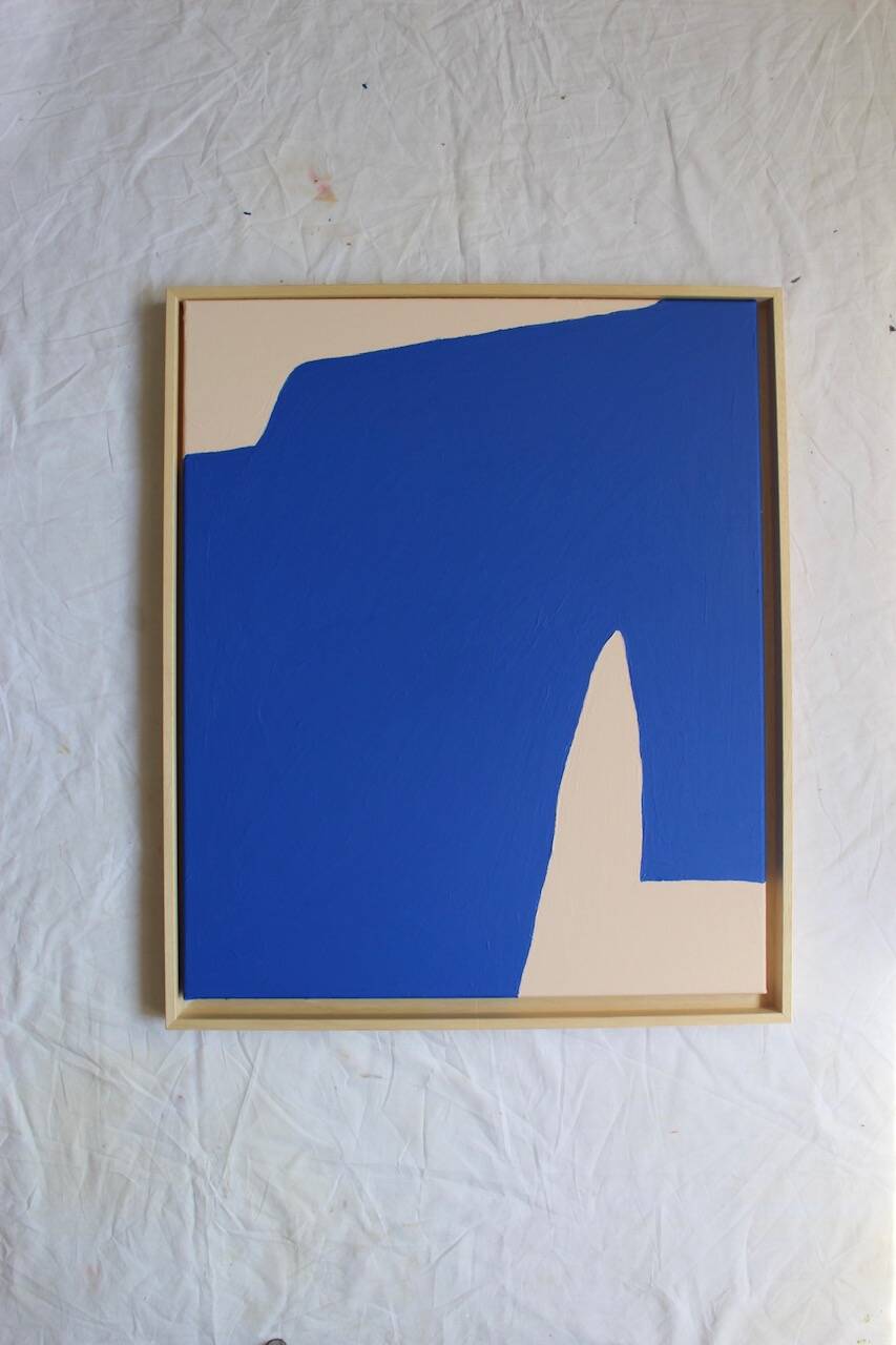 Blue Abstract Art N1 65x54cm by Bodasca