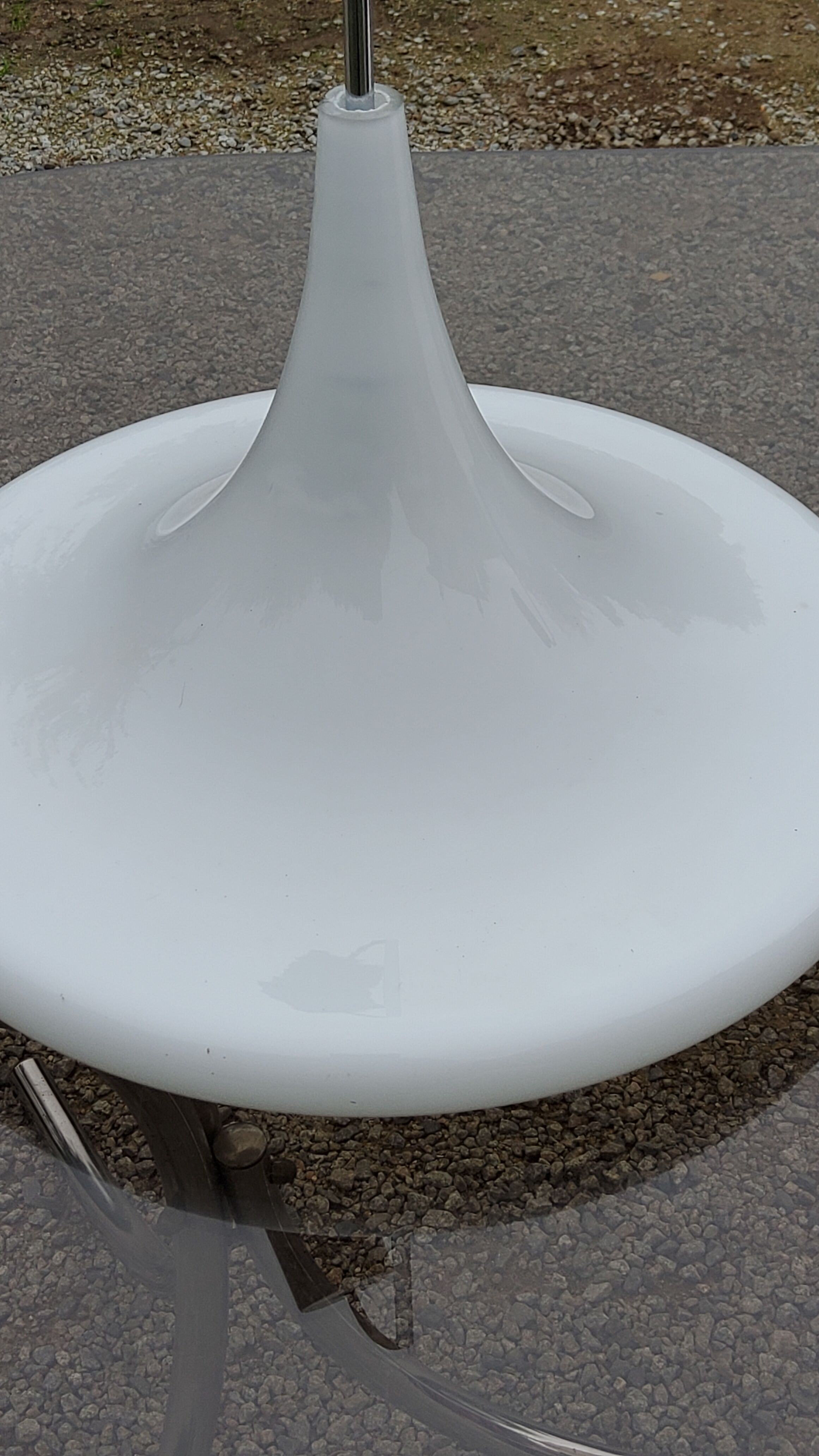 Tulip pendant lamp from the 70s in opaline glass Doria Leuchten