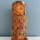 Vintage carved wooden umbrella stand