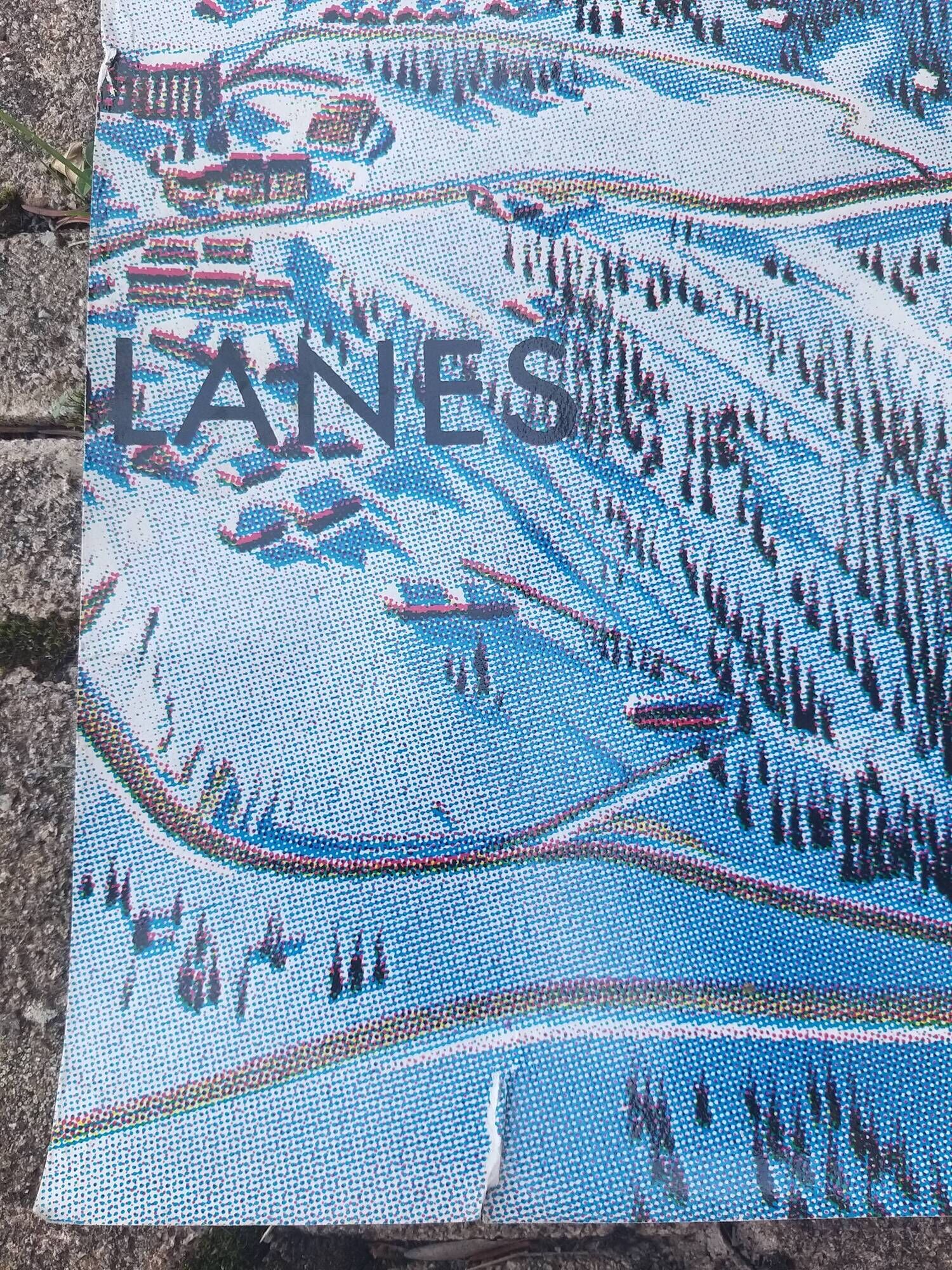 Affiche de pra-loup (ubaye-provence)- plan des pistes de ski par pierre novat (1988)