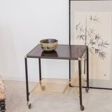 Metal and gilded brass serving trolley