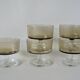 Set of 5 70s Luminarc smoked glass champagne glasses