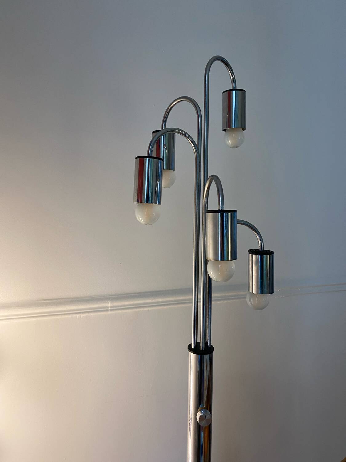 Vintage chrome floor lamp from the 70s