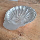 Silver metal dish shell w.rogers