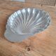 Silver metal dish shell w.rogers