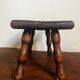 Duo of small benches, stools, wooden footrests from the 1950s