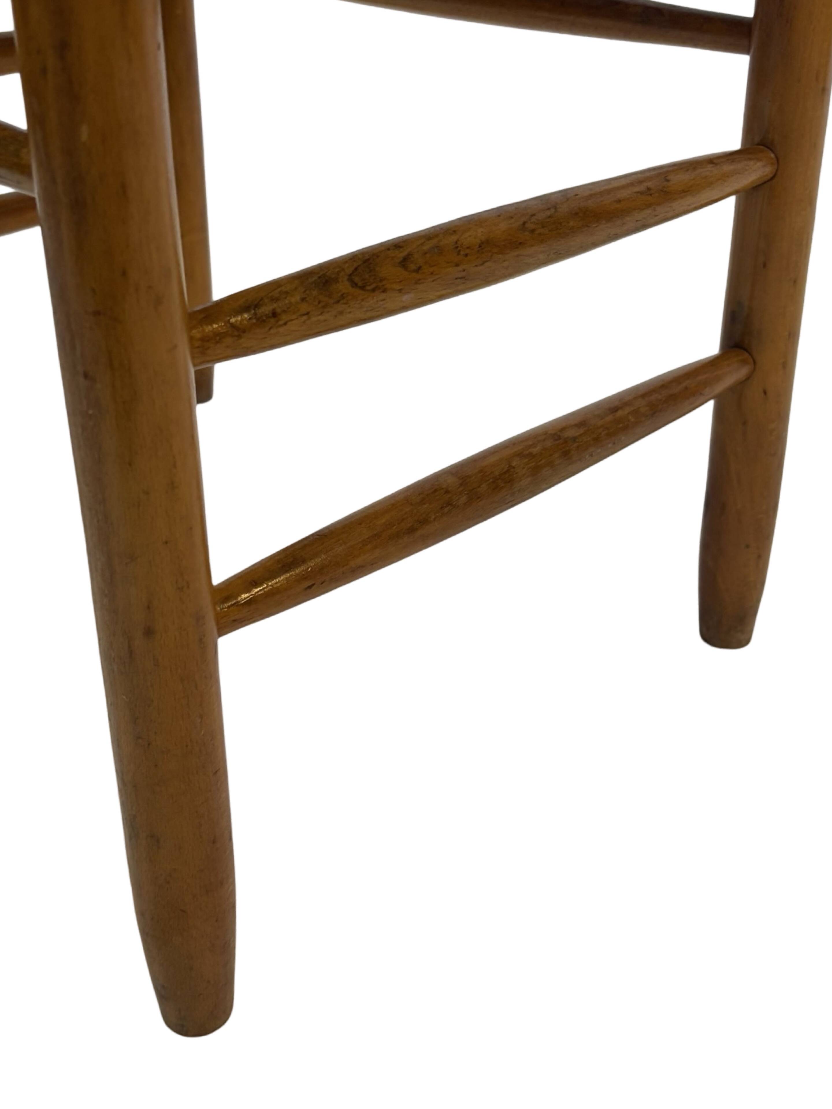 Vintage Stool Danish Papercord Rope Stool Mid Century Ottoman