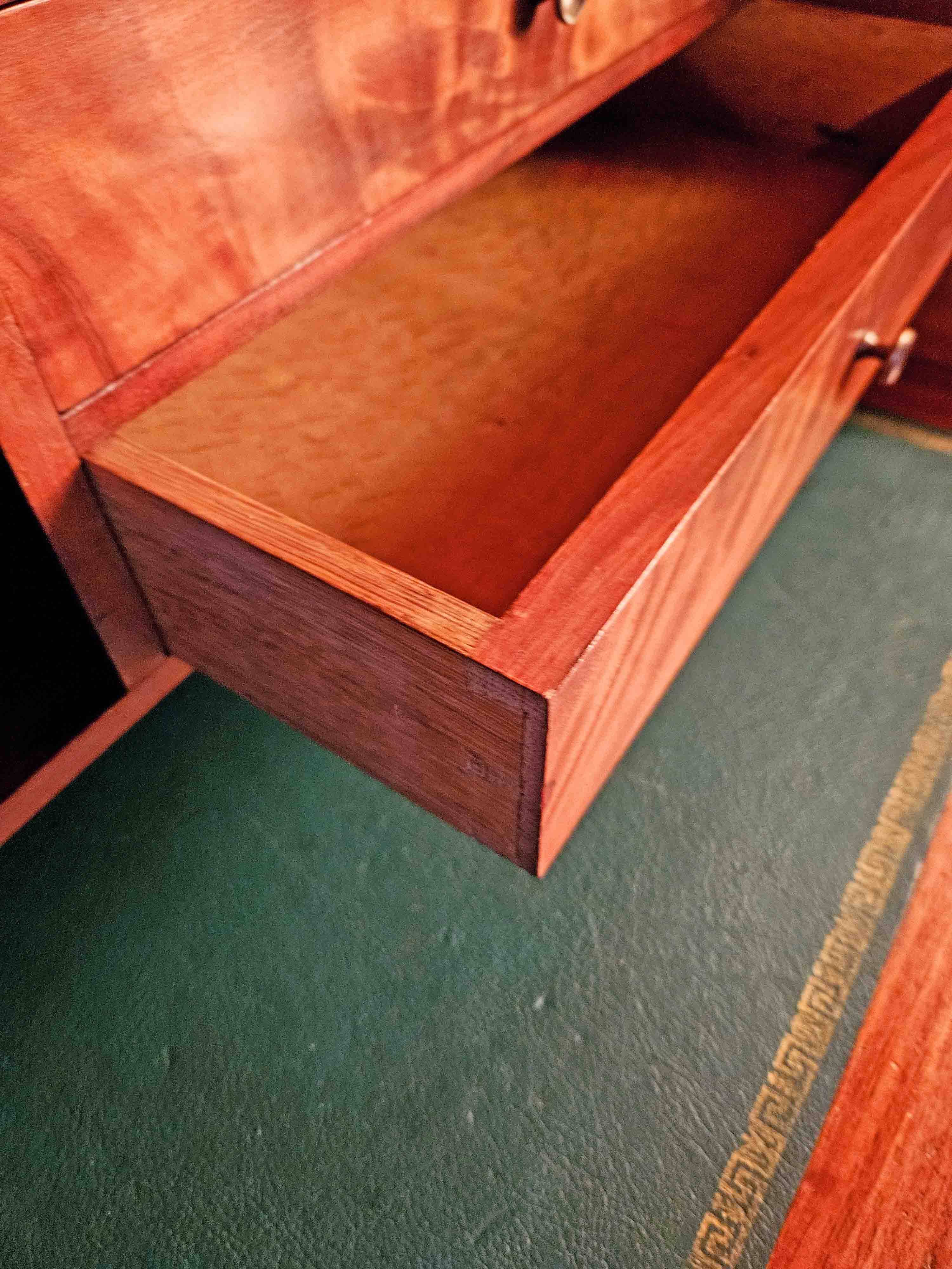Bureau Cylindre Empire Retour d'Egypte Acajou Et Bronze Doré