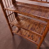 Vintage folding bamboo shelf