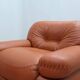 Sapporo cognac leather armchairs by Mobil GIRGI 1970s