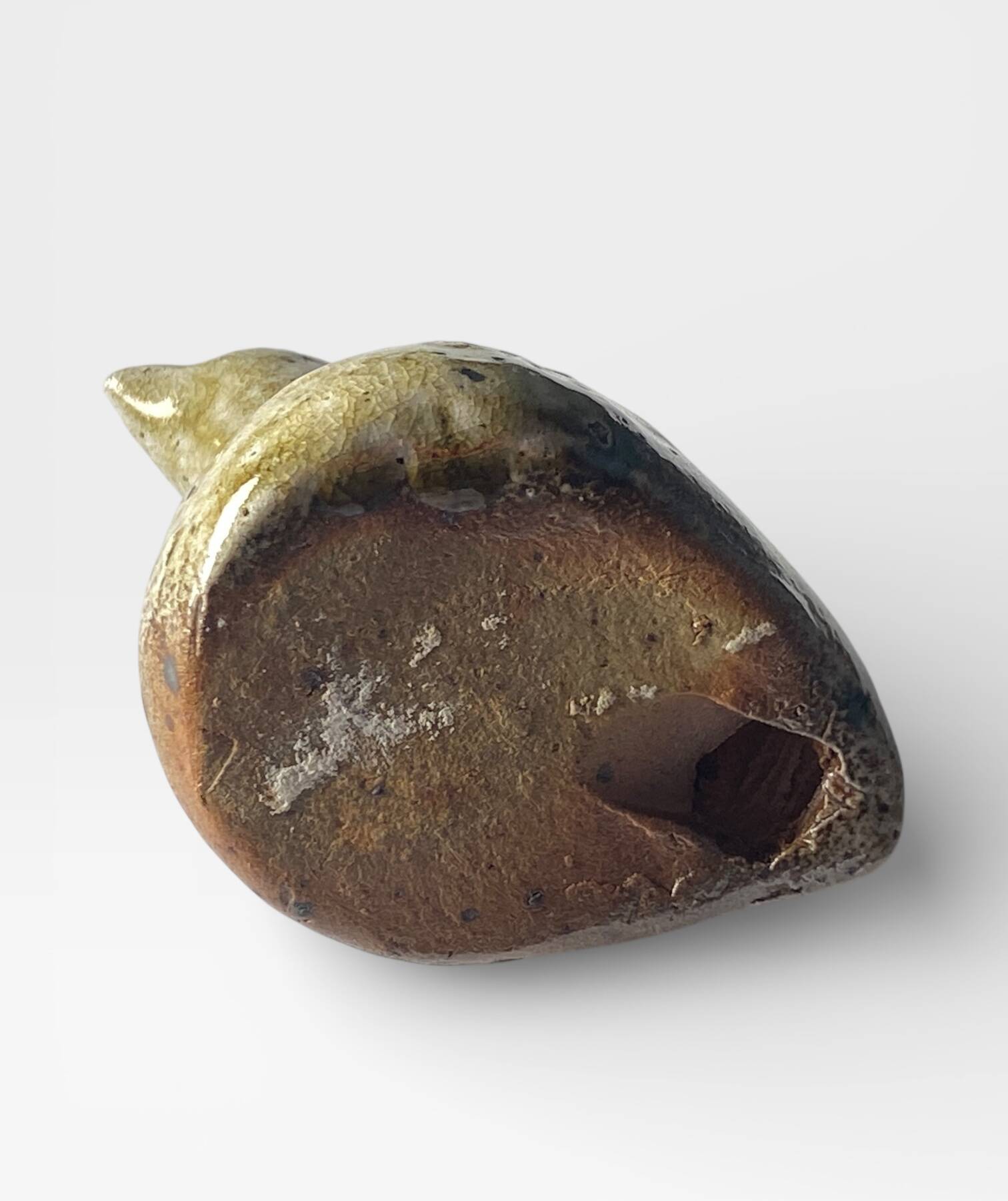 Glazed stoneware bird