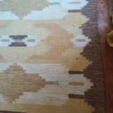 Tapis kilim scandinave vintage jaune