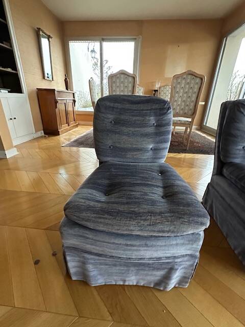 Pair of velvet armchairs