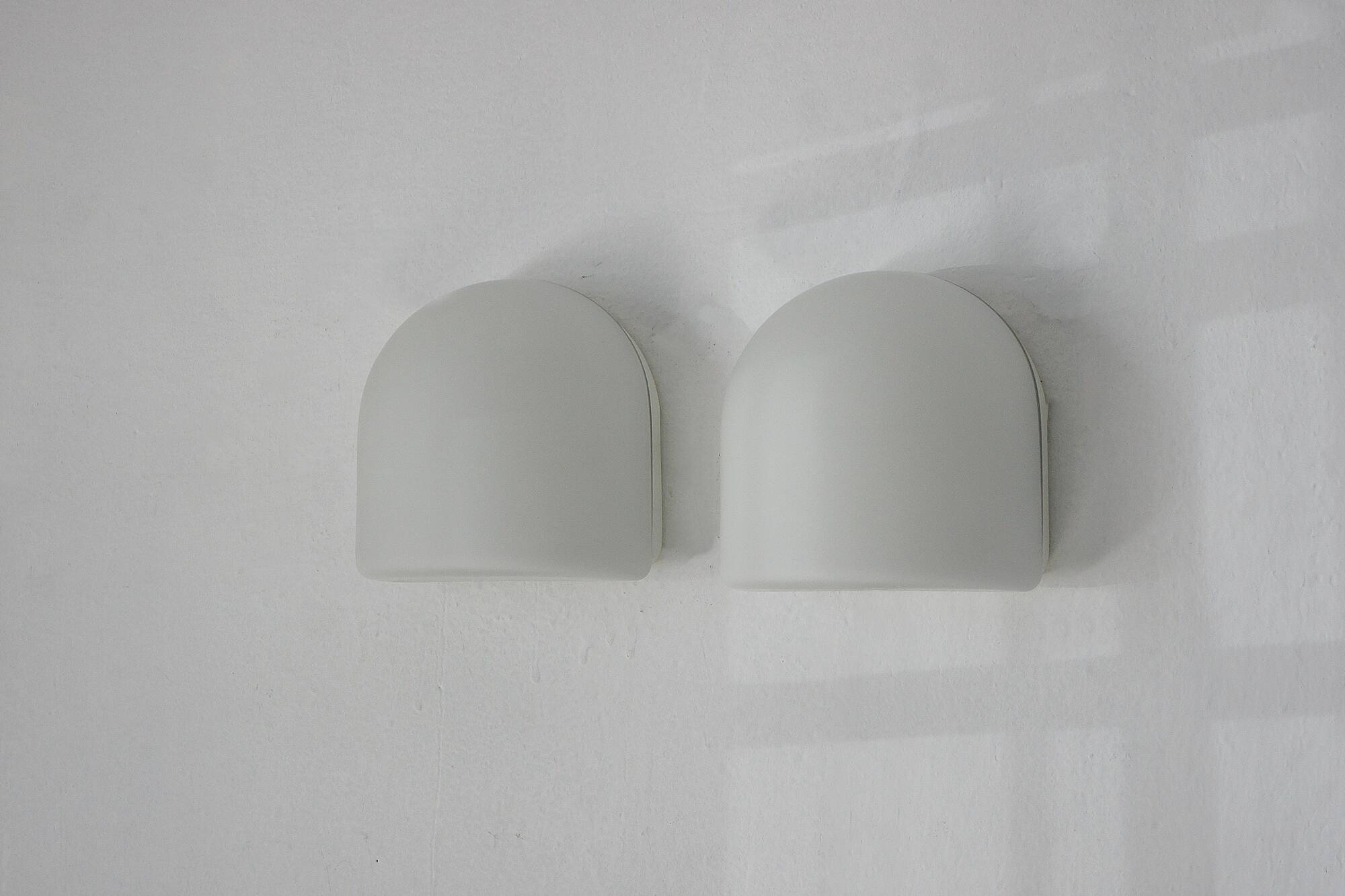 Opaline Wall Lamps by Staff Leuchten, Set of 2