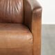 Fauteuil design aviateur en cuir de vache couleur cognac intemporelle
