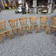 6 bistro chairs in solid oak, 1920s