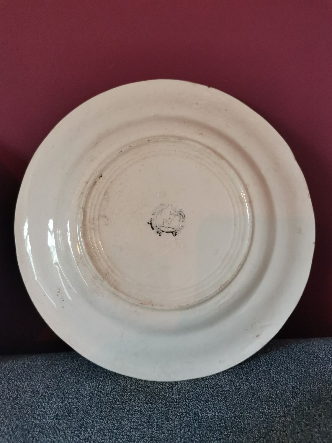 Slip fruit plates Faience New Givors
