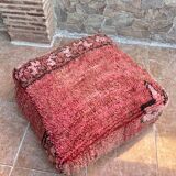 Handmade Berber Kilim pouf, floor cushion
