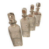 Set 4 Baccarat crystal whisky carafes. Rare Vologne model, created in 1995.
