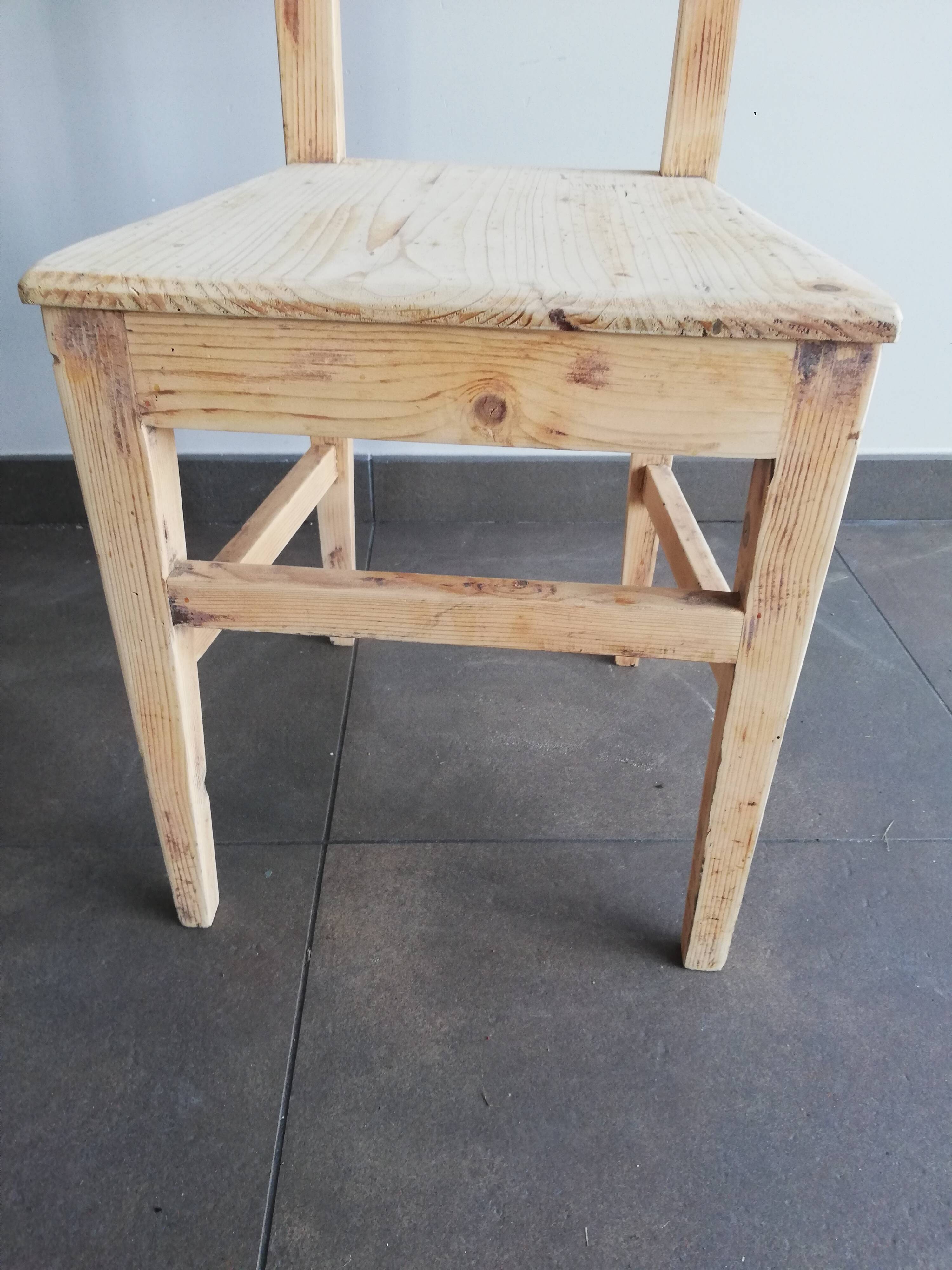 vintage wooden chair, 50s