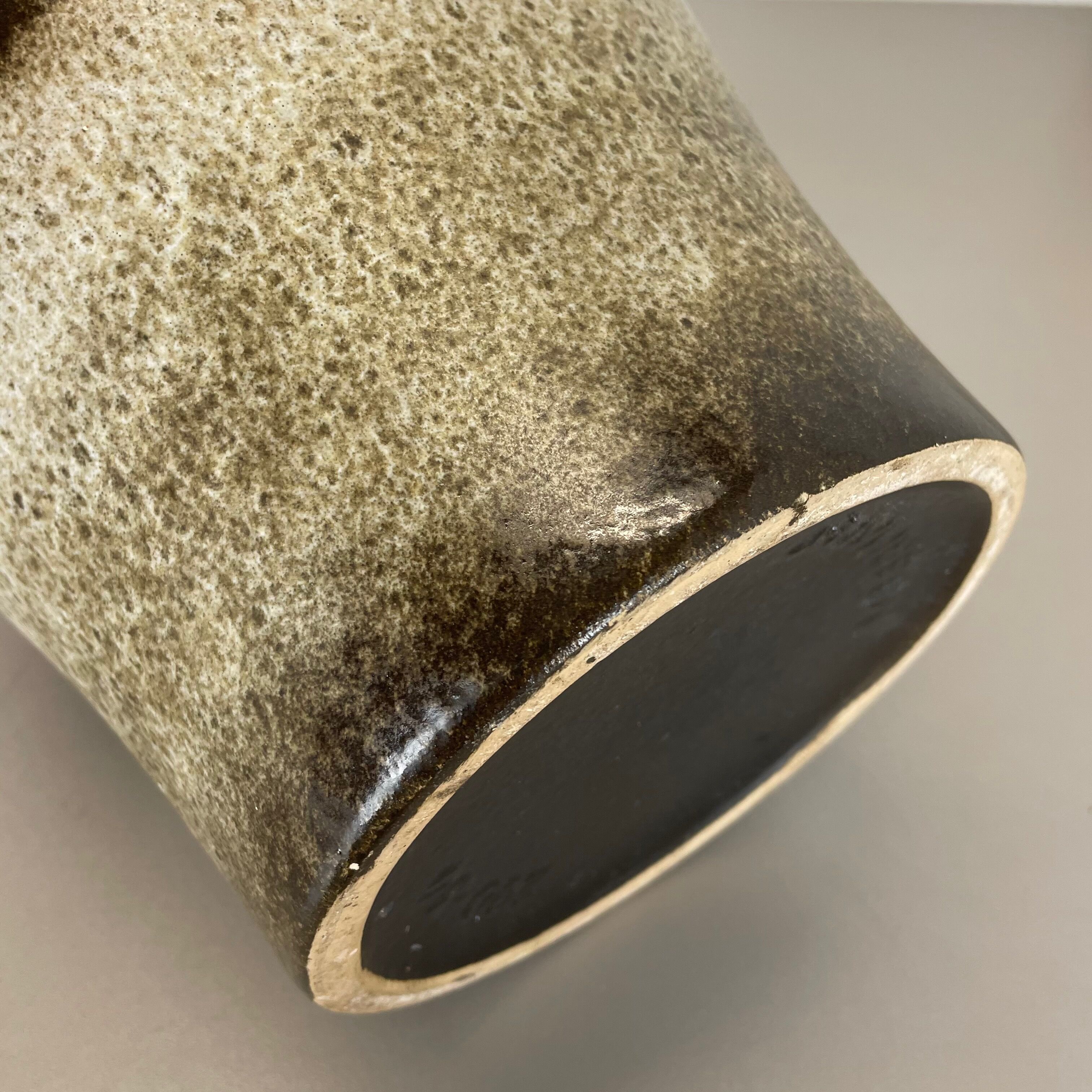 Pottery fat lava multi-color floor vase made by Scheurich, 1970s