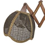 Schaarlamp - Harmonicalamp - teak - wandlamp - 60's