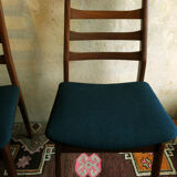 Set of 6 mid-century Danish teak dining chairs, 1960s