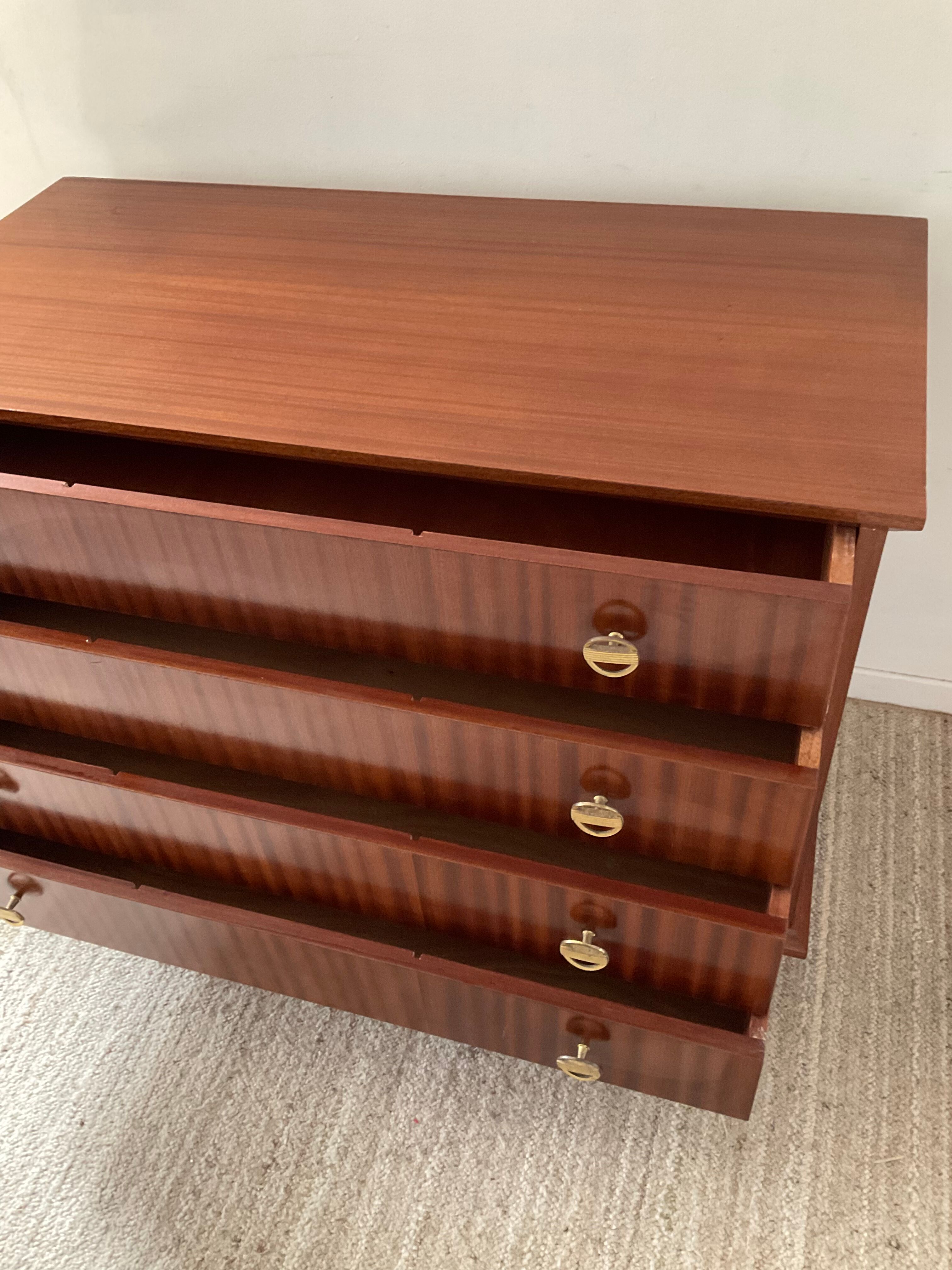 Vintage teak chest of drawers from the 50s and 60s