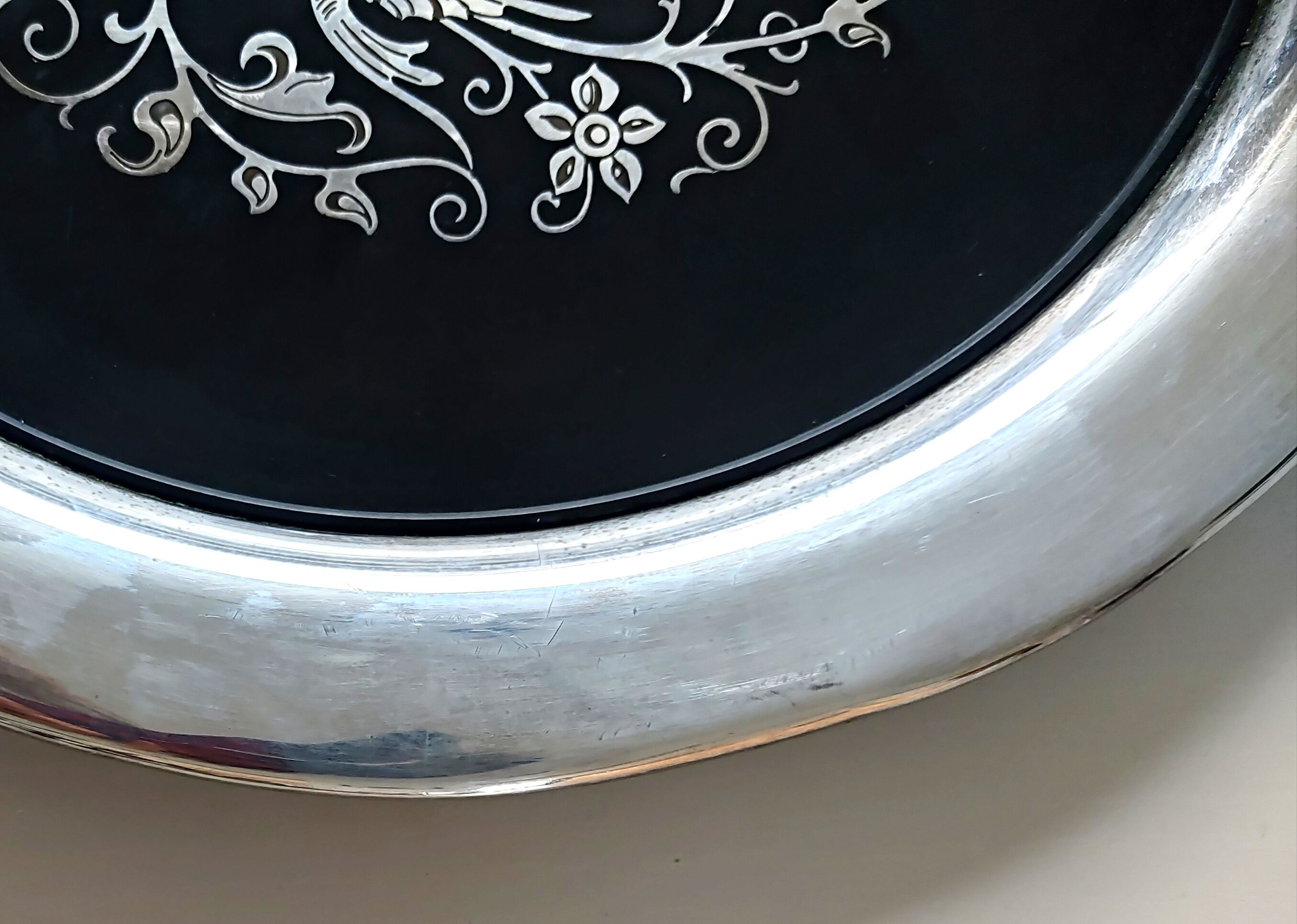 Plateau Métal argenté Oneida USA