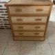 Commode en rotin 4 tiroirs 70’s