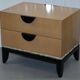 Cloud bedside tables by J Robert Scott with 14-carat gold veneer.