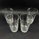 4 Sèvres crystal water glasses, 14.5 cm, faceted cut model with pastilles