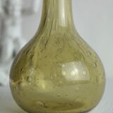 Pair of vintage biot bubbled blown glass soliflores