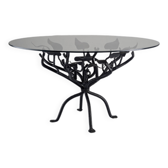 Table basse en fer forgé à rallonges, France, années 1950