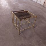 2 brass nest of tables, maison jansen