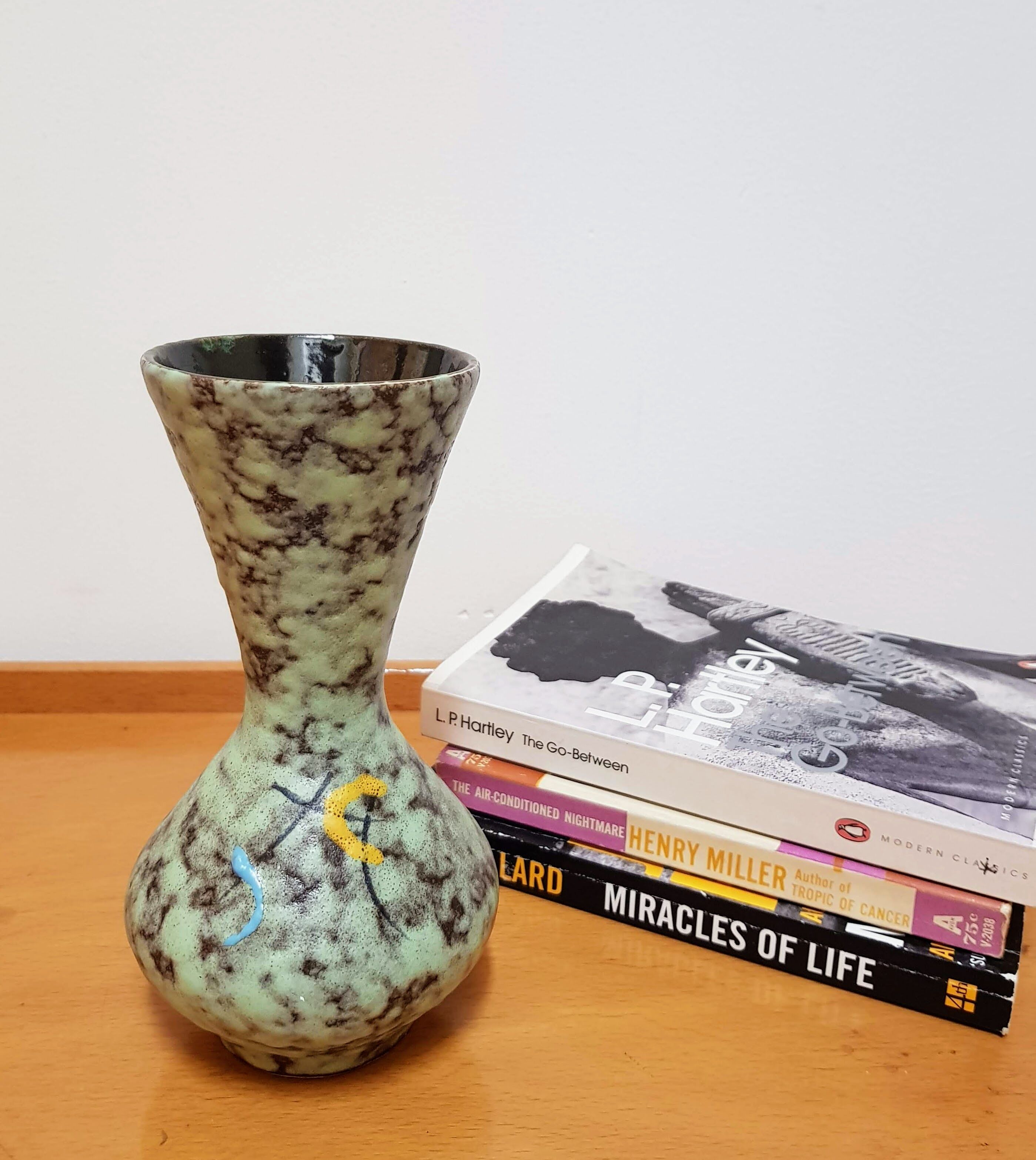 Vintage Fat Lava Scheurich Ceramic Vase, Hand-painted in the 1970s